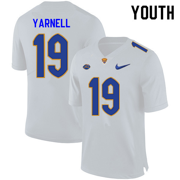 Youth #19 Nate Yarnell Pitt Panthers College Football Jerseys Sale-White